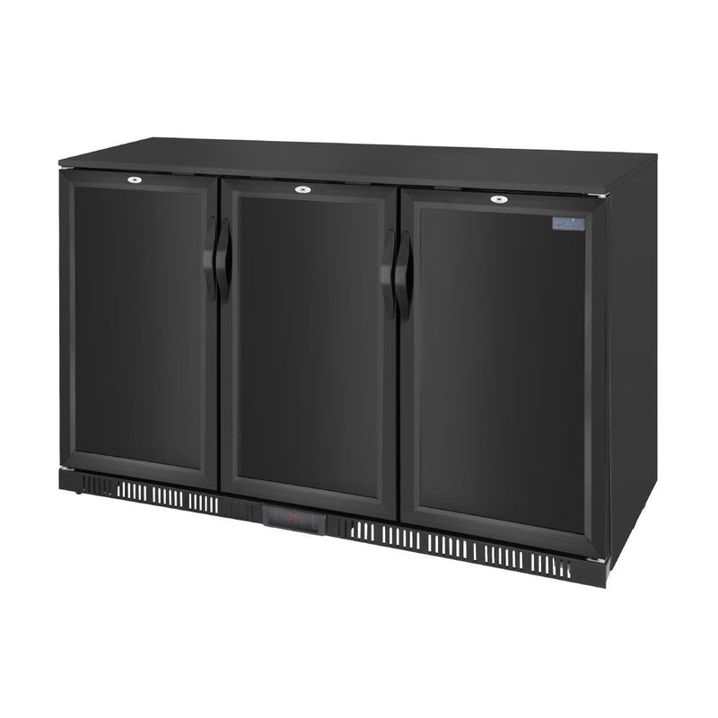 G-series 850mm Triple Door Back Bar Cooler Solid Door 320 Ltr- Polar GE999-A