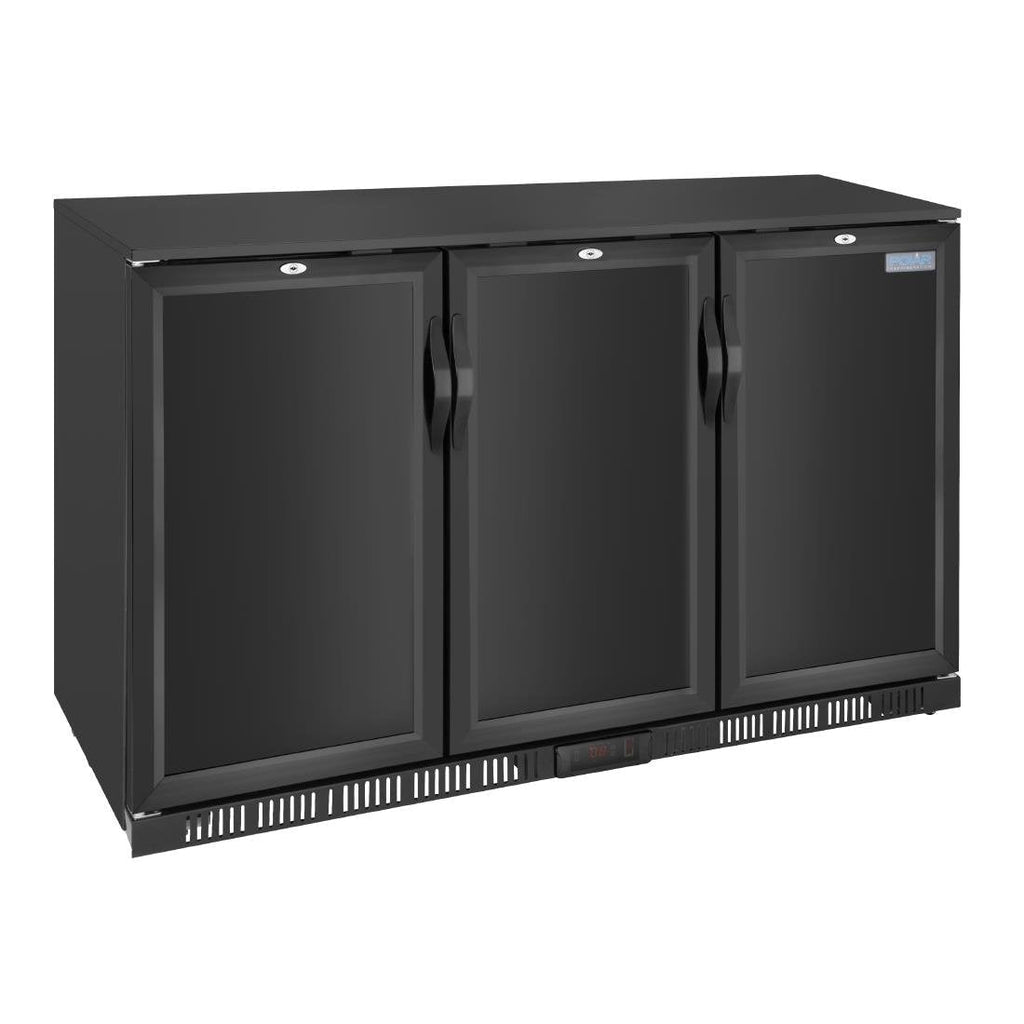 G-series 850mm Triple Door Back Bar Cooler Solid Door 320 Ltr- Polar GE999-A