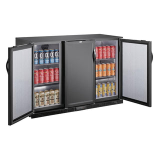 G-series 850mm Triple Door Back Bar Cooler Solid Door 320 Ltr- Polar GE999-A