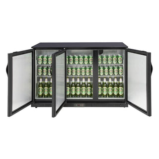 G-series 850mm Triple Door Back Bar Cooler Solid Door 320 Ltr- Polar GE999-A