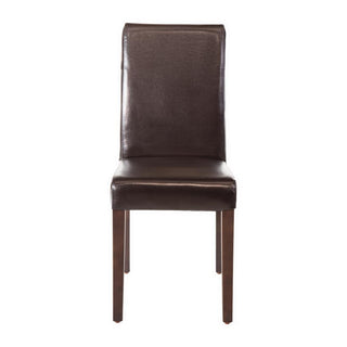 Faux Leather Dining Chairs Brown (Pack of 2)- Bolero GF955