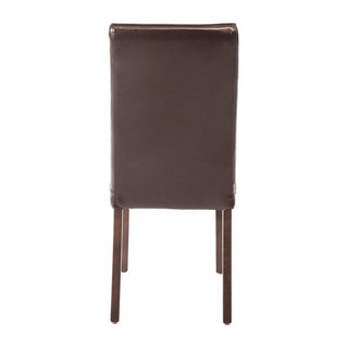 Faux Leather Dining Chairs Brown (Pack of 2)- Bolero GF955