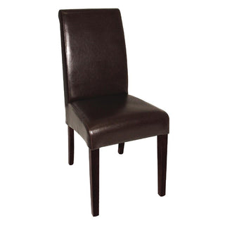 Curved Back Leather Chairs (Pack of 2)- Bolero GF956