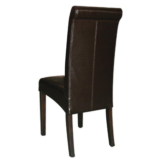 Curved Back Leather Chairs (Pack of 2)- Bolero GF956