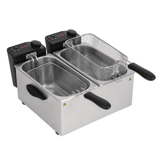 Light Duty Twin Tank Twin Basket Countertop Fryer 2x 3.5Ltr- Caterlite GG199-A