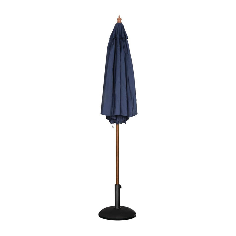 Round Outdoor Umbrella 2.5m Diameter Navy Blue- Bolero GG496