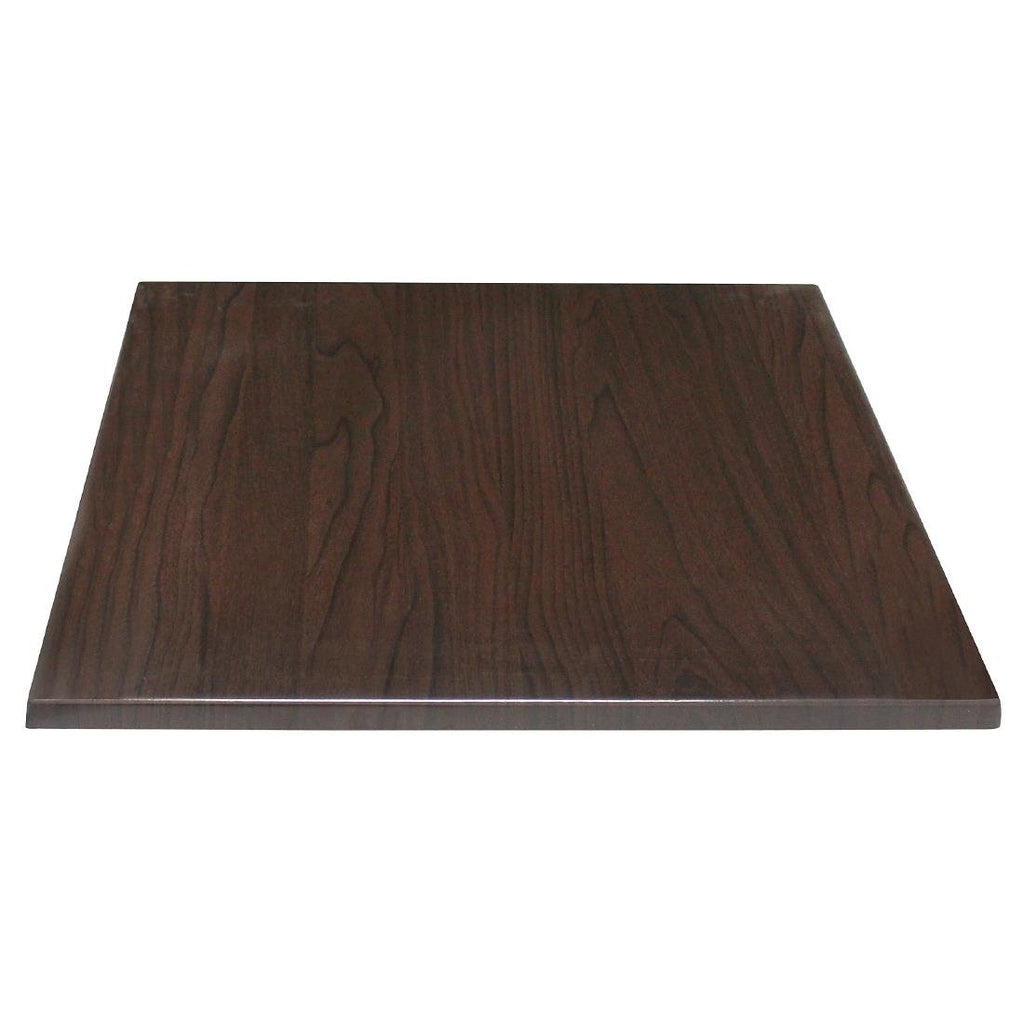 Square Table Top Dark Brown 600mm- Bolero GG635