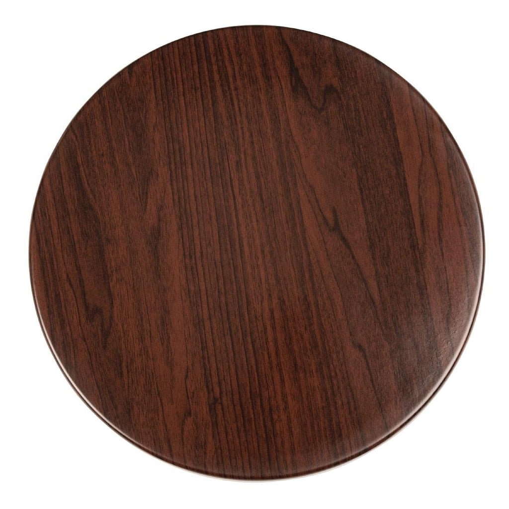 Round Table Top Dark Brown 600mm- Bolero GG643