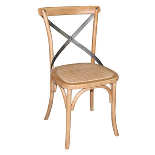 Bolero Natural Wooden Dining Chairs with Backrest (Pack of 2) - GG656