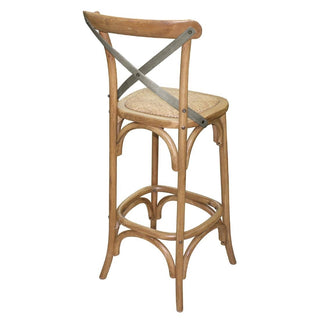 Wooden Bar Stool with Backrest- Bolero GG657