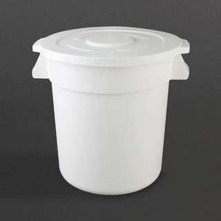 Polypropylene Round Container Bin White 38Ltr- Vogue GG792