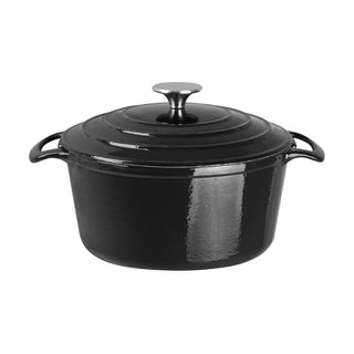 Vogue Black Round Casserole Dish 3.2Ltr - GH300