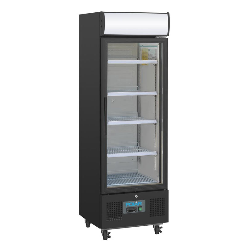 G-Series Upright Display Fridge 218Ltr Black- Polar GH426-A