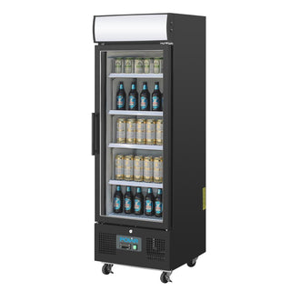 G-Series Upright Display Fridge 218Ltr Black- Polar GH426-A