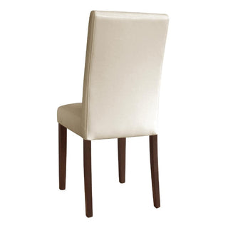 Faux Leather Dining Chairs Cream (Pack of 2)- Bolero GH444