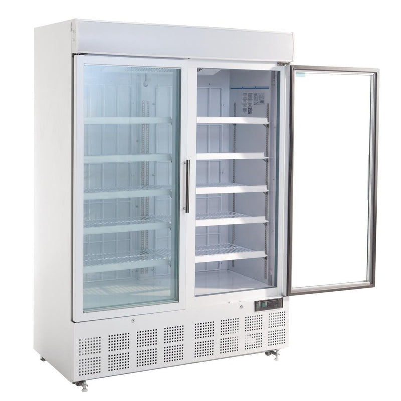 G-Series 2 Door Upright Display Freezer 920Ltr White- Polar GH507-A