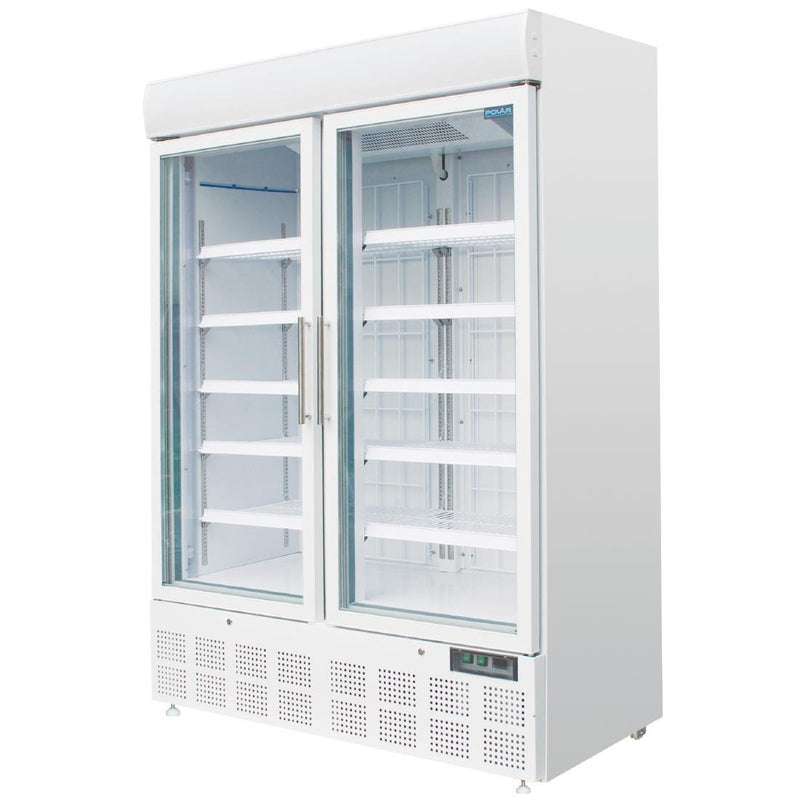 G-Series 2 Door Upright Display Freezer 920Ltr White- Polar GH507-A