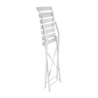 Grey Pavement Style Steel Folding Chairs (Pack of 2)- Bolero GH551