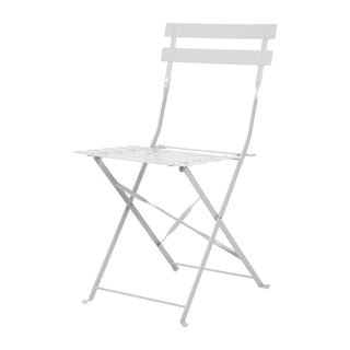 Grey Pavement Style Steel Folding Chairs (Pack of 2)- Bolero GH551