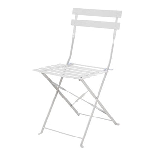 Grey Pavement Style Steel Folding Chairs (Pack of 2)- Bolero GH551