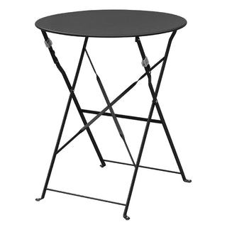 Black Pavement Style Steel Table 595mm- Bolero GH558