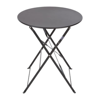 Black Pavement Style Steel Table 595mm- Bolero GH558