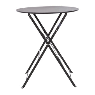 Black Pavement Style Steel Table 595mm- Bolero GH558