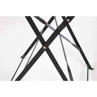 Black Pavement Style Steel Table 595mm- Bolero GH558