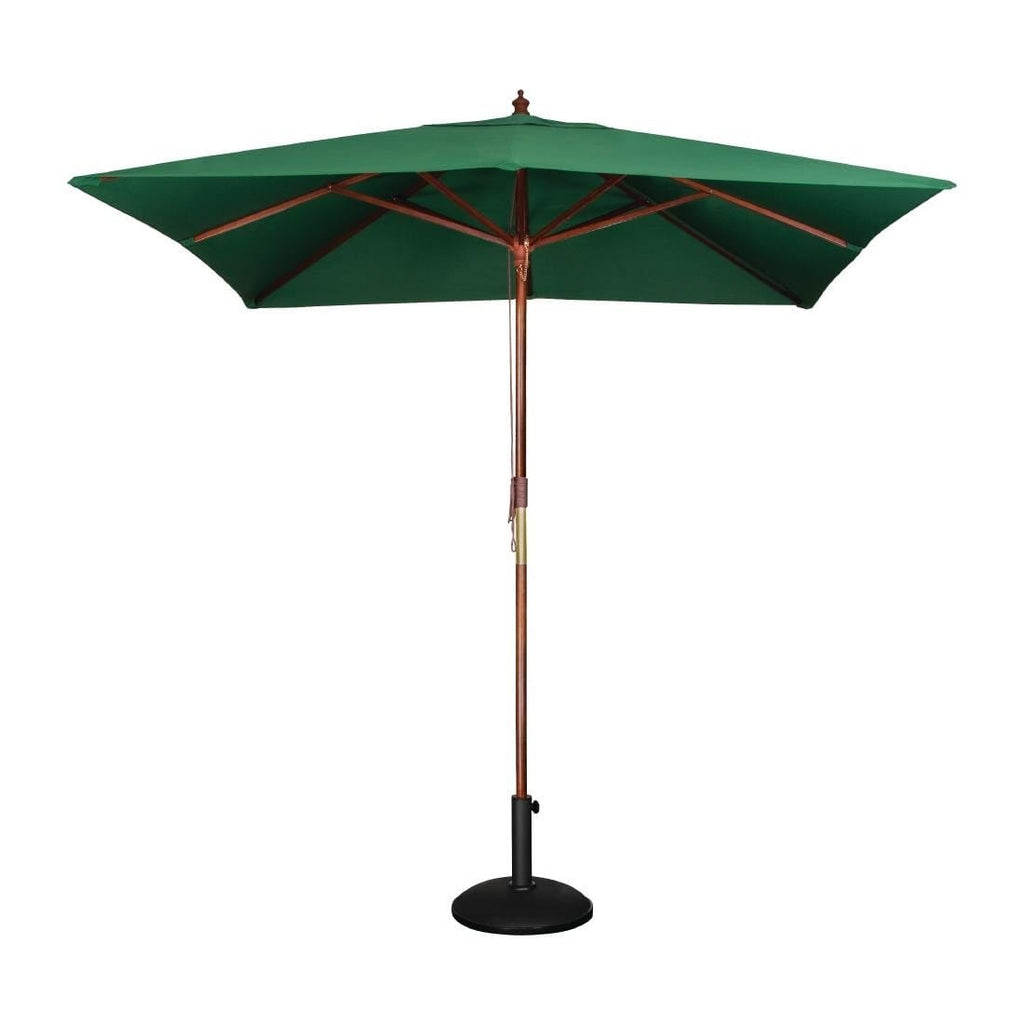 Square Outdoor Umbrella 2.5m Green- Bolero GH989