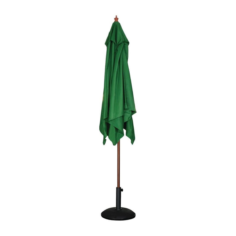 Square Outdoor Umbrella 2.5m Green- Bolero GH989