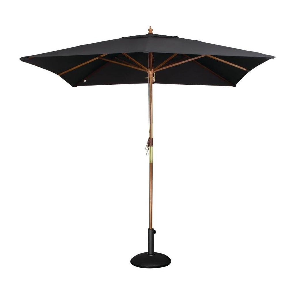 Square Outdoor Umbrella 2.5m Black- Bolero GH990