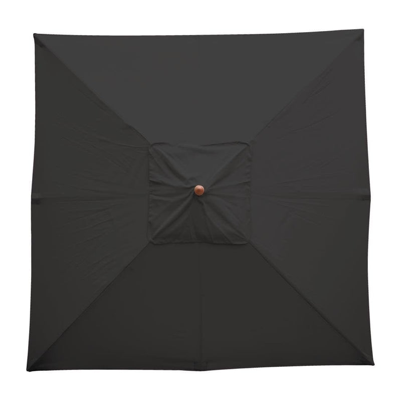 Square Outdoor Umbrella 2.5m Black- Bolero GH990