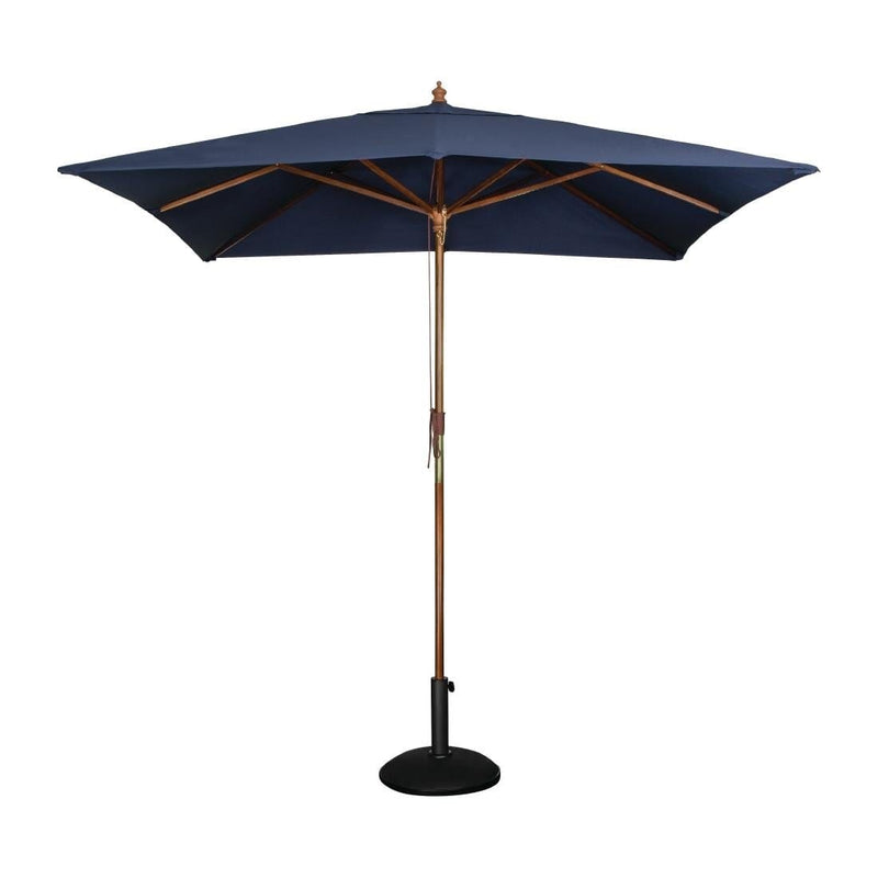 Square Outdoor Umbrella 2.5m Navy Blue- Bolero GH991