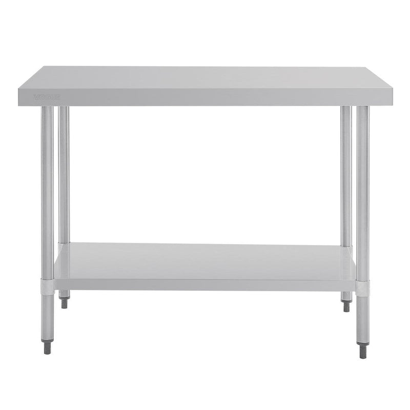 Stainless Steel Prep Table without Upstand- Vogue GJ500