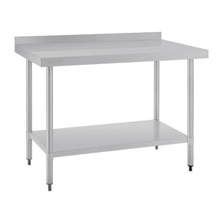 Vogue Stainless Steel Table with Splashback 1200mm - GJ507