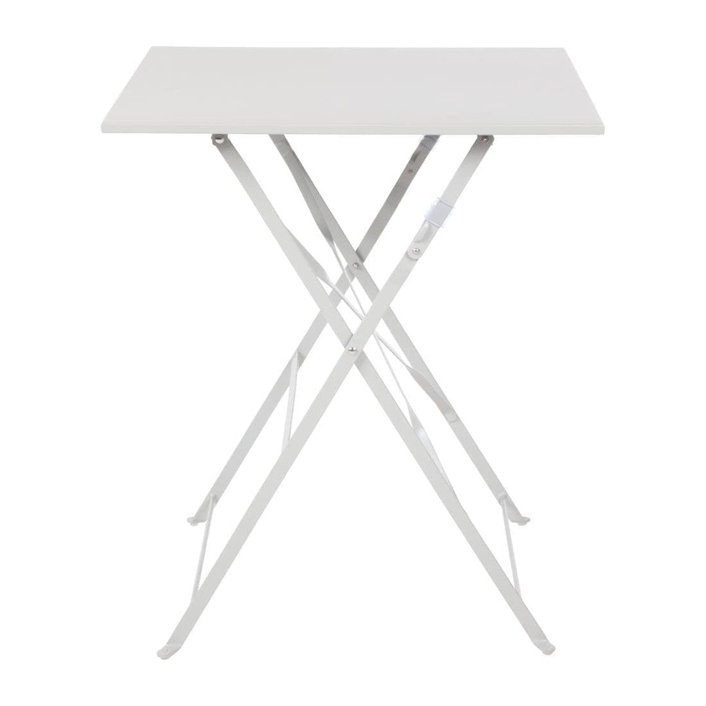 Grey Square Pavement Style Steel Table- Bolero GK988