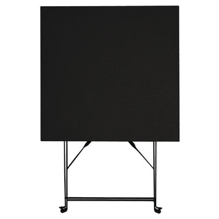 Black Square Pavement Style Steel Table- Bolero GK989