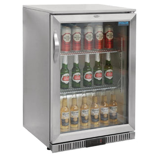 G-Series Counter Back Bar Cooler with Hinged Door Stainless Steel 138Ltr- Polar GL007-A