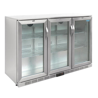 G-Series Counter Back Bar Cooler with Hinged Doors Stainless Steel 330Ltr- Polar GL009-A