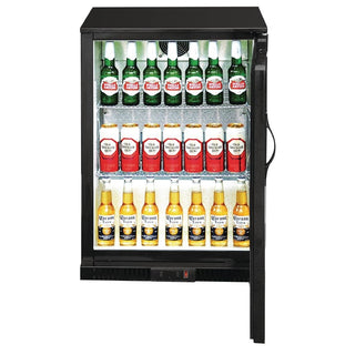 G-Series 900mm Single Solid Door Back Bar Cooler in Black 138Ltr- Polar GL015-A