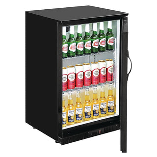 G-Series 900mm Single Solid Door Back Bar Cooler in Black 138Ltr- Polar GL015-A