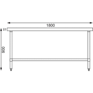 Stainless Steel Centre Table 1800mm- Vogue GL279