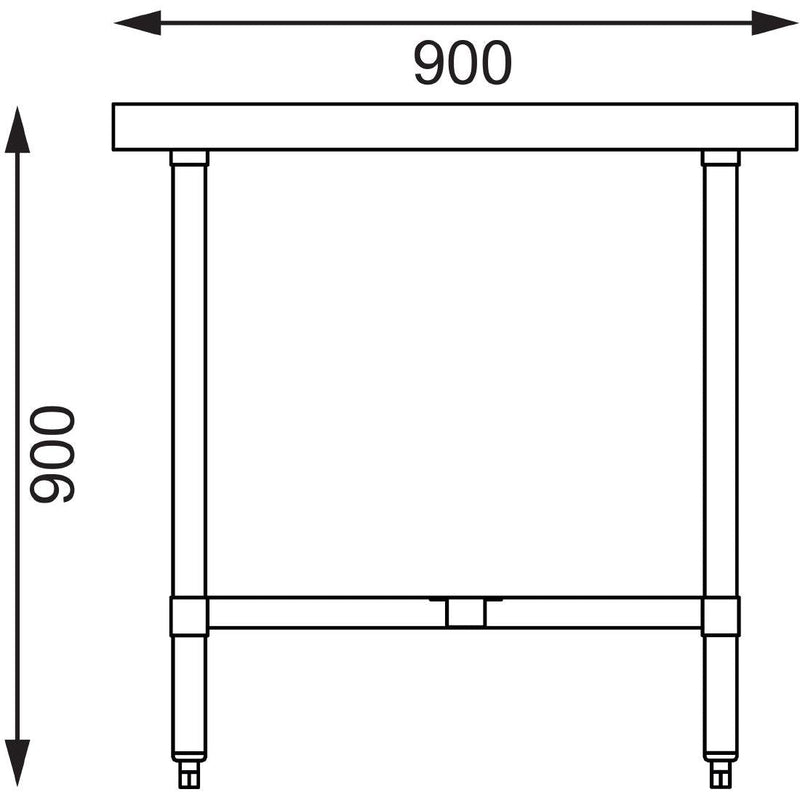 Stainless Steel Centre Table 1800mm- Vogue GL279