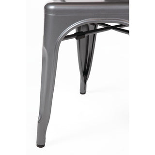 Gun Metal Grey Steel Bistro Side Chair (Pack of 4)- Bolero GL329