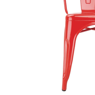 Red Steel Bistro Side Chair (Pack of 4)- Bolero GL330