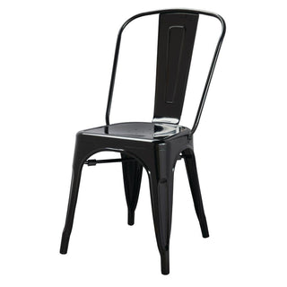 Black Steel Bistro Side Chair (Pack of 4)- Bolero GL331