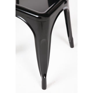 Black Steel Bistro Side Chair (Pack of 4)- Bolero GL331