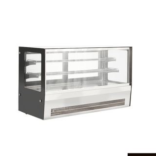 Bonvue Counter Top Square 2 Shelves Glass Cold Food Display GN-1200RT