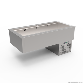 Thermaster 4xGN 1/1 Capacity Ventilated Static Cold Bain Marie Trays - GN4-VA