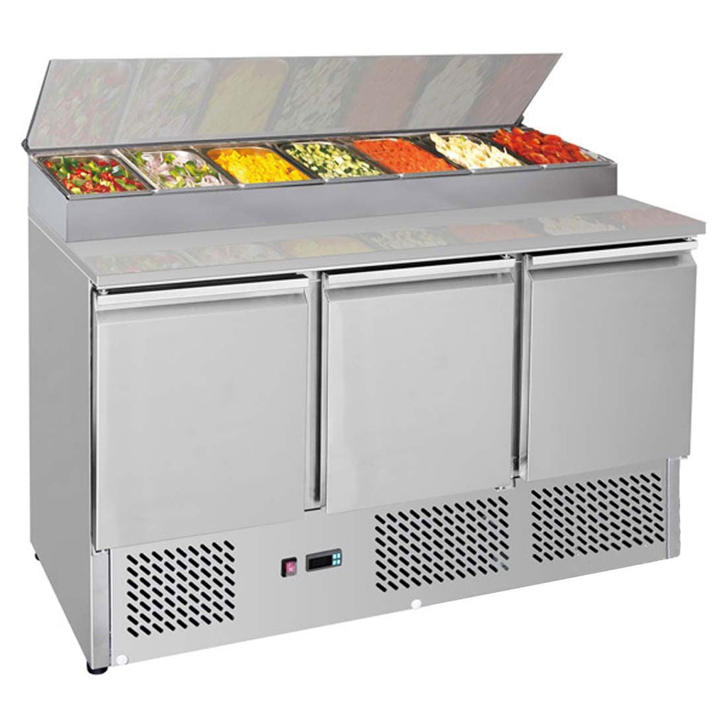 Three Door Compact Salad Prep Top - Thermaster GNS1300D